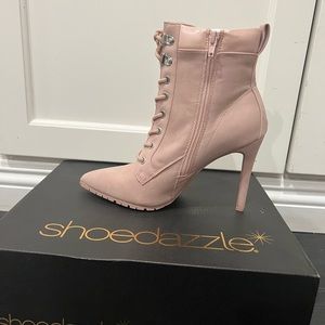 Shoedazzle blush boot heel NWT NWB